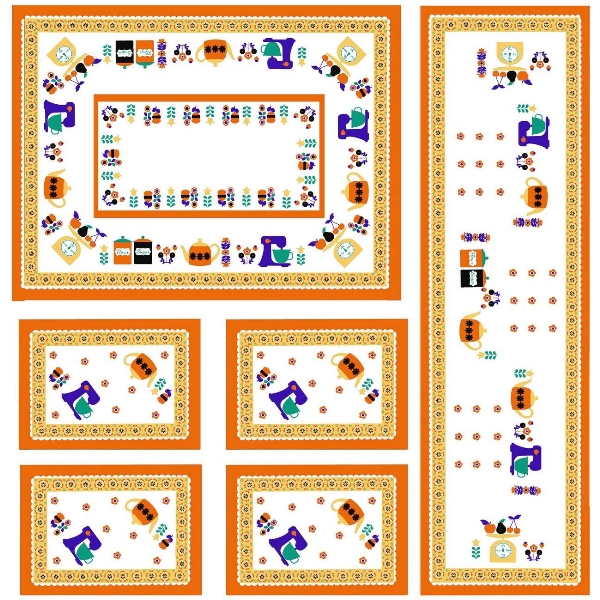Jogo Cozinha Confec Tergal 637-03 S/e