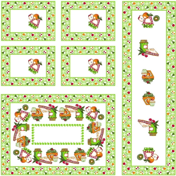 Jogo Cozinha Confec Tergal 617-03 S/e