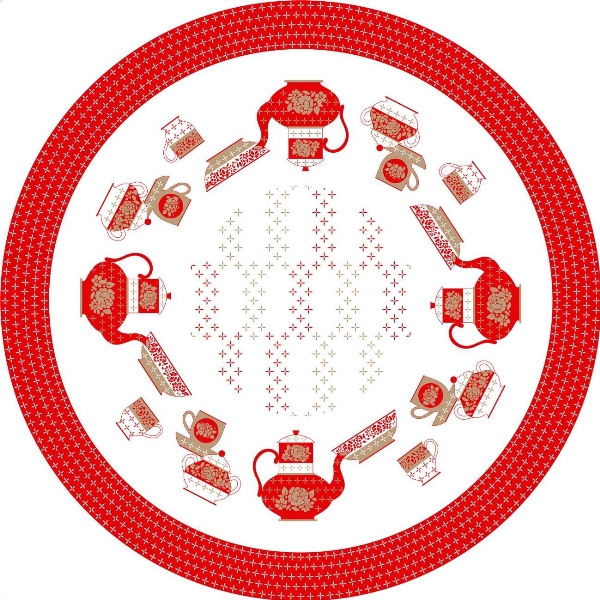 Toalha Confec Tergal Quadro Red 3010-06 S/e