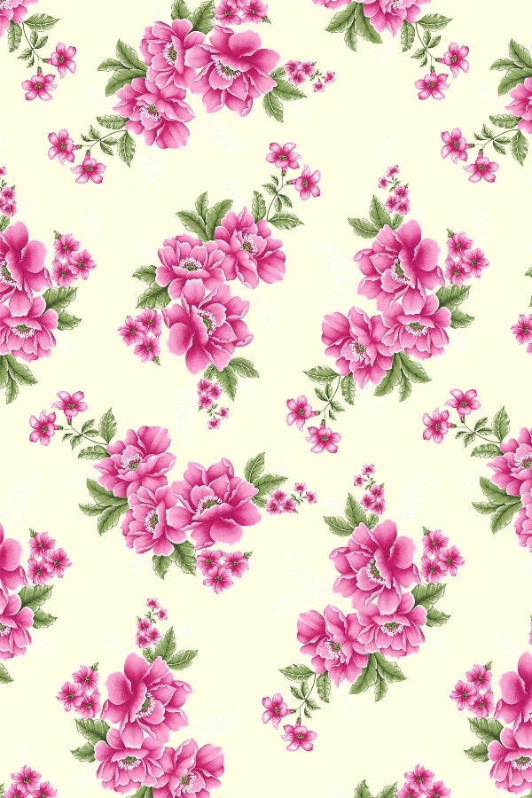 Tecido Floral Tergal 5152 V14 F Palha