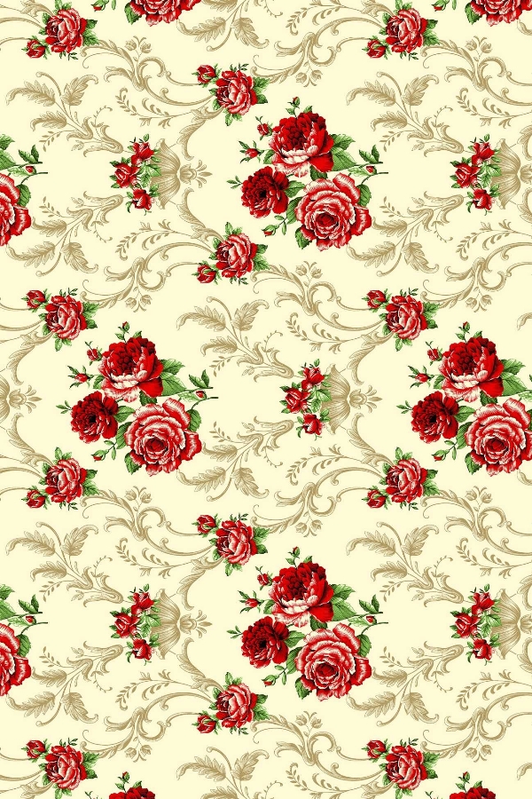 Tecido Floral Tergal 5172 V01 F Palha