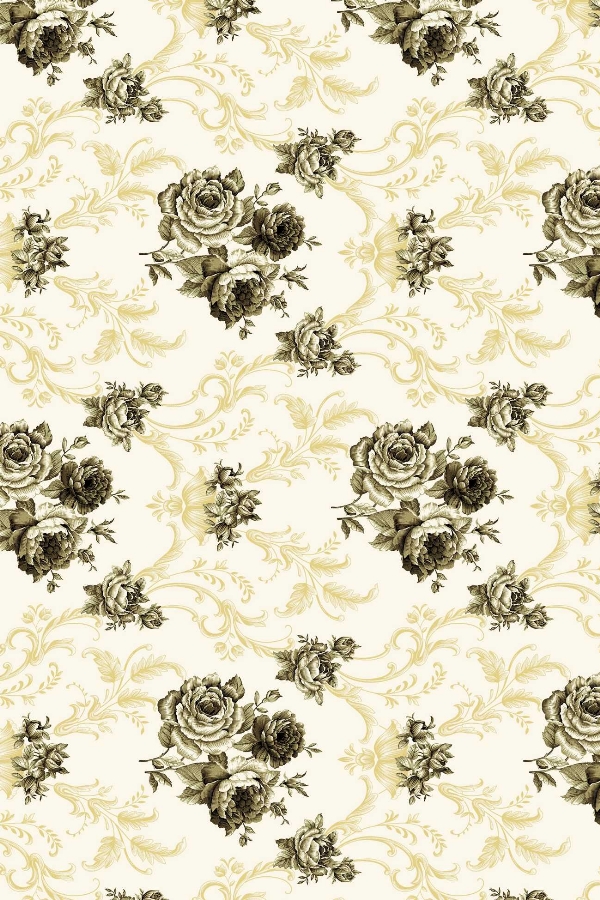 Tecido Floral Tergal 5172 V08 F Palha