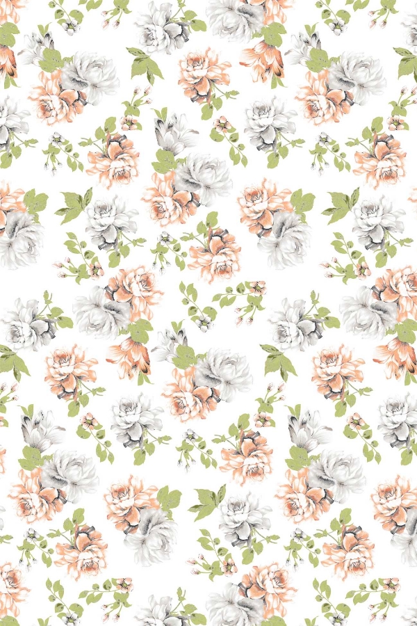 Tecido Floral Tergal 5135 Va28 F Rosa