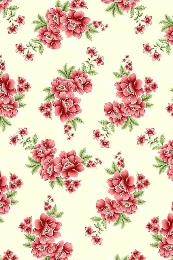 Tecido Floral Tergal 5152 V17 F Palha