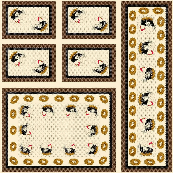 Tecido Jogo de Cozinha Tergal 618 V08 F Palha