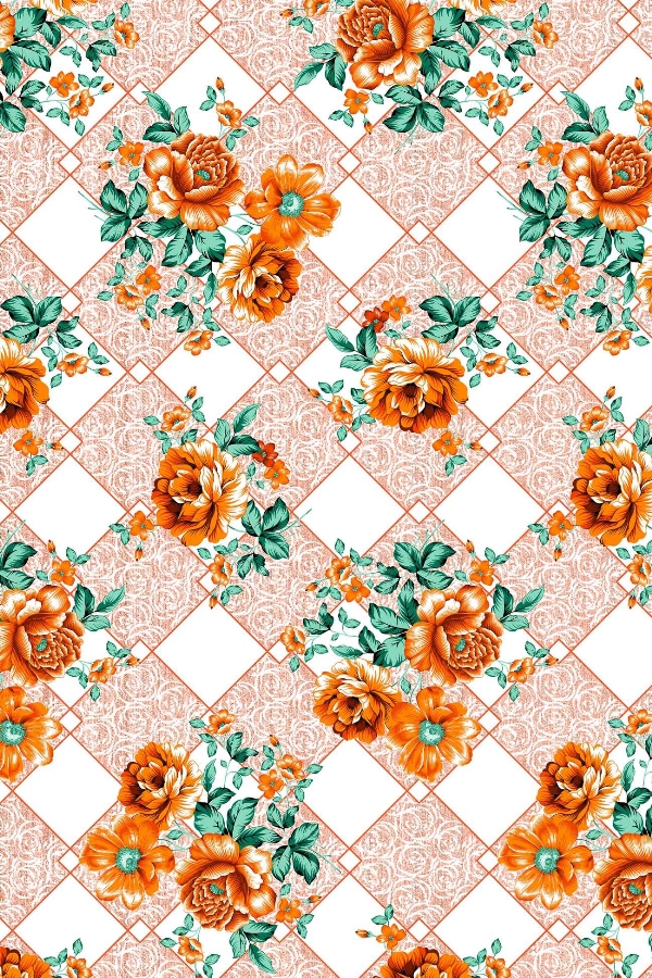 Tecido Floral Tergal 5048 Va46f