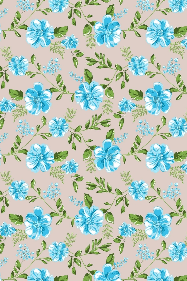 Tecido Floral Tergal 5184 V54f F Bege