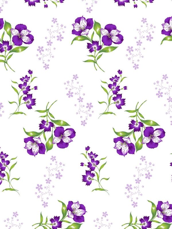 Tecido Floral Tergal 580 V03 F Palha