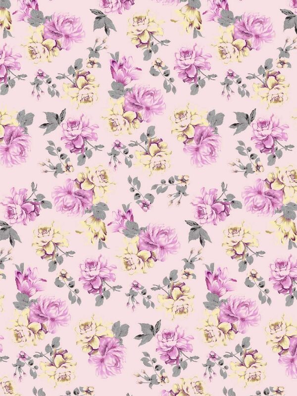 Tecido Floral Tergal 5135 Va28 F Rosa
