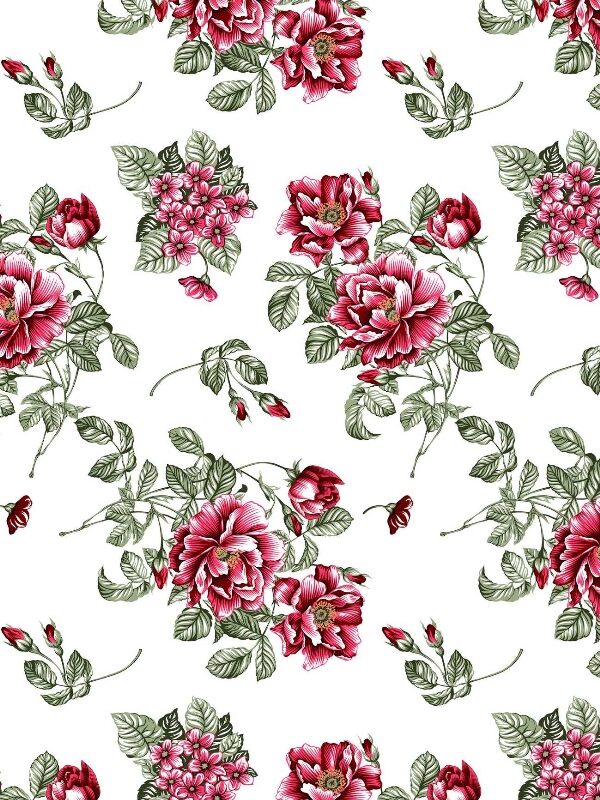 Tecido Floral Tergal 5143 V02 F Palha
