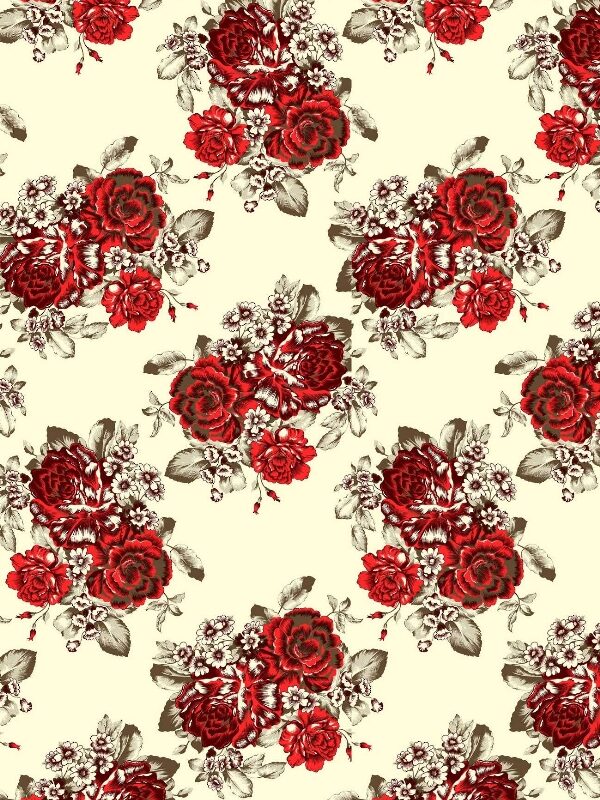 Tecido Floral Tergal 5148 V04 F Palha