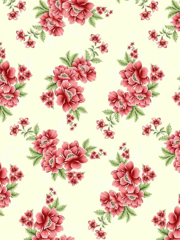 Tecido Floral Tergal 5152 V17 F Palha