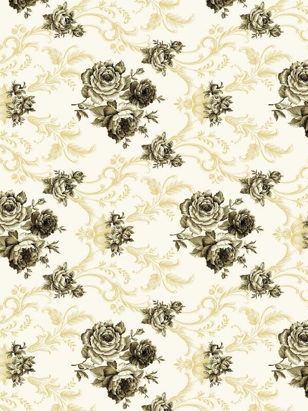 Tecido Floral Tergal 5172 V08 F Palha